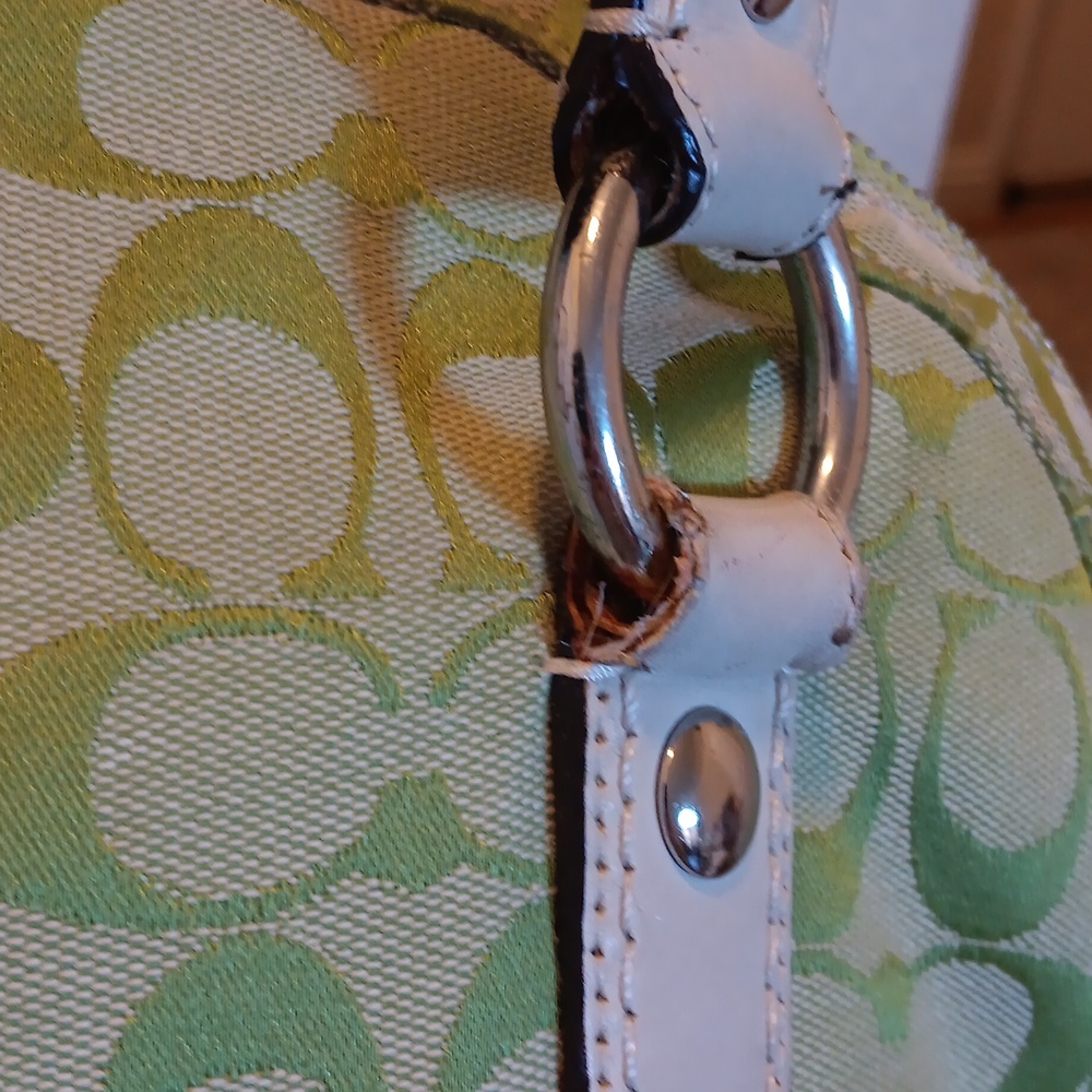 *Upcycled Coach Y2k Green Bag With Coach Ladybug 🐞 - Picture 13 of 17
